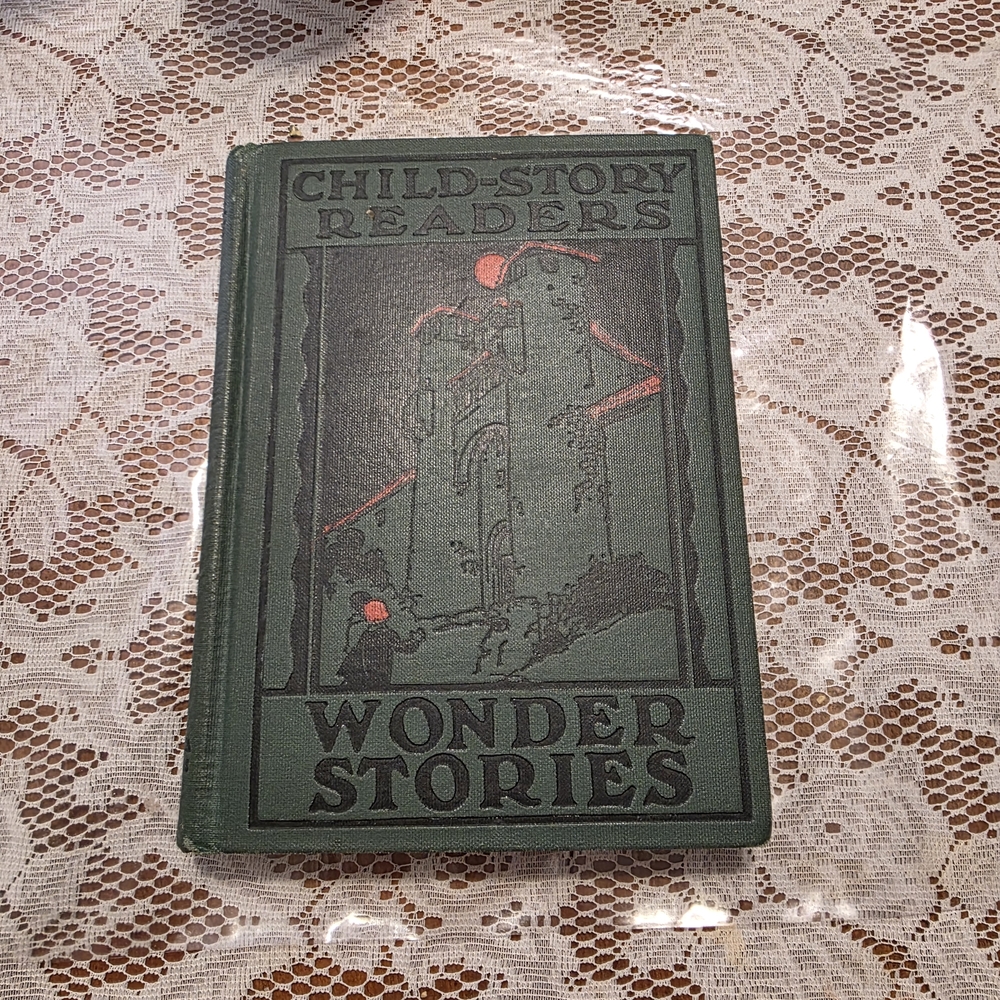 Vintage Green 'Child-Story Readers' Book